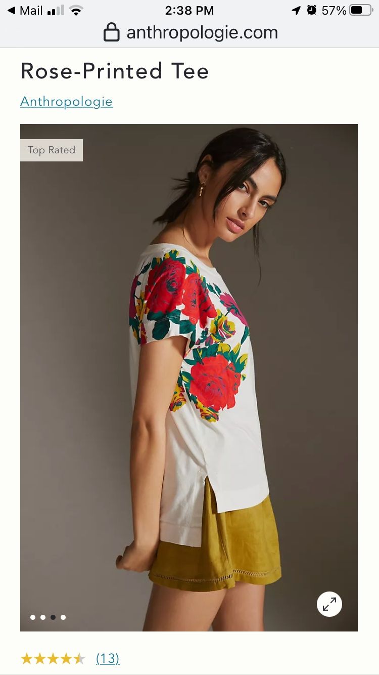 T-shirt: ANTHROPOLOGIE rose printed tee small new! – Nuovo e nell'imballaggio originale da Wädenswil venduto da lucy-ethel 2