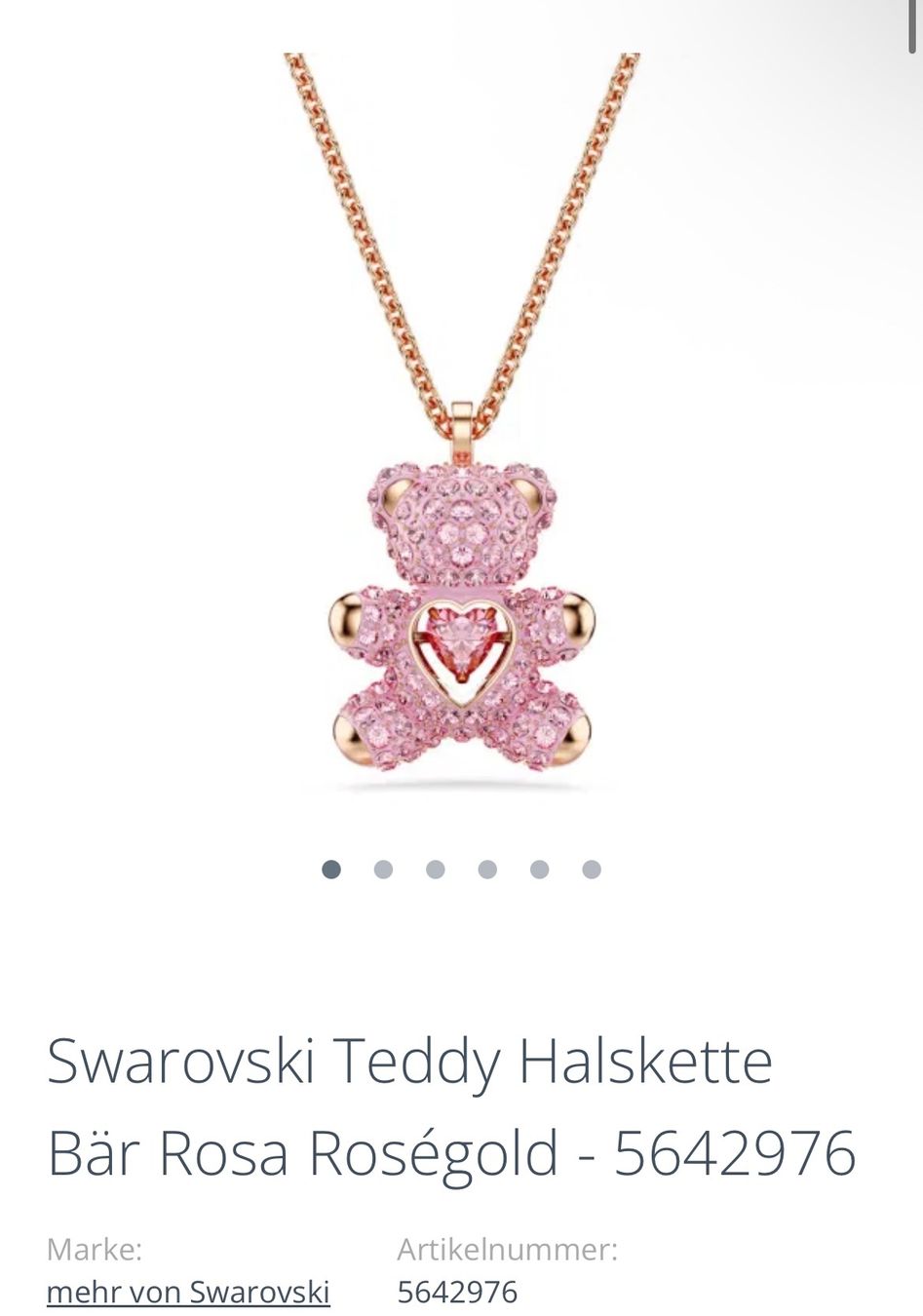 Swarovski Catenine: Swarovski Teddy, Rosa, Rosegold, Kette – Nuovo (secondo la descrizione) da Zürich venduto da sej_wgb2
