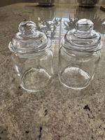 2 Vorratsgläser mit Deckel Glas