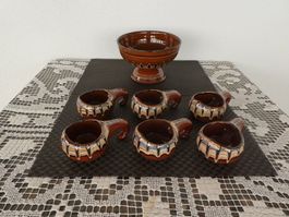 Bowle Set Keramik 7-teilig aus Ungarn