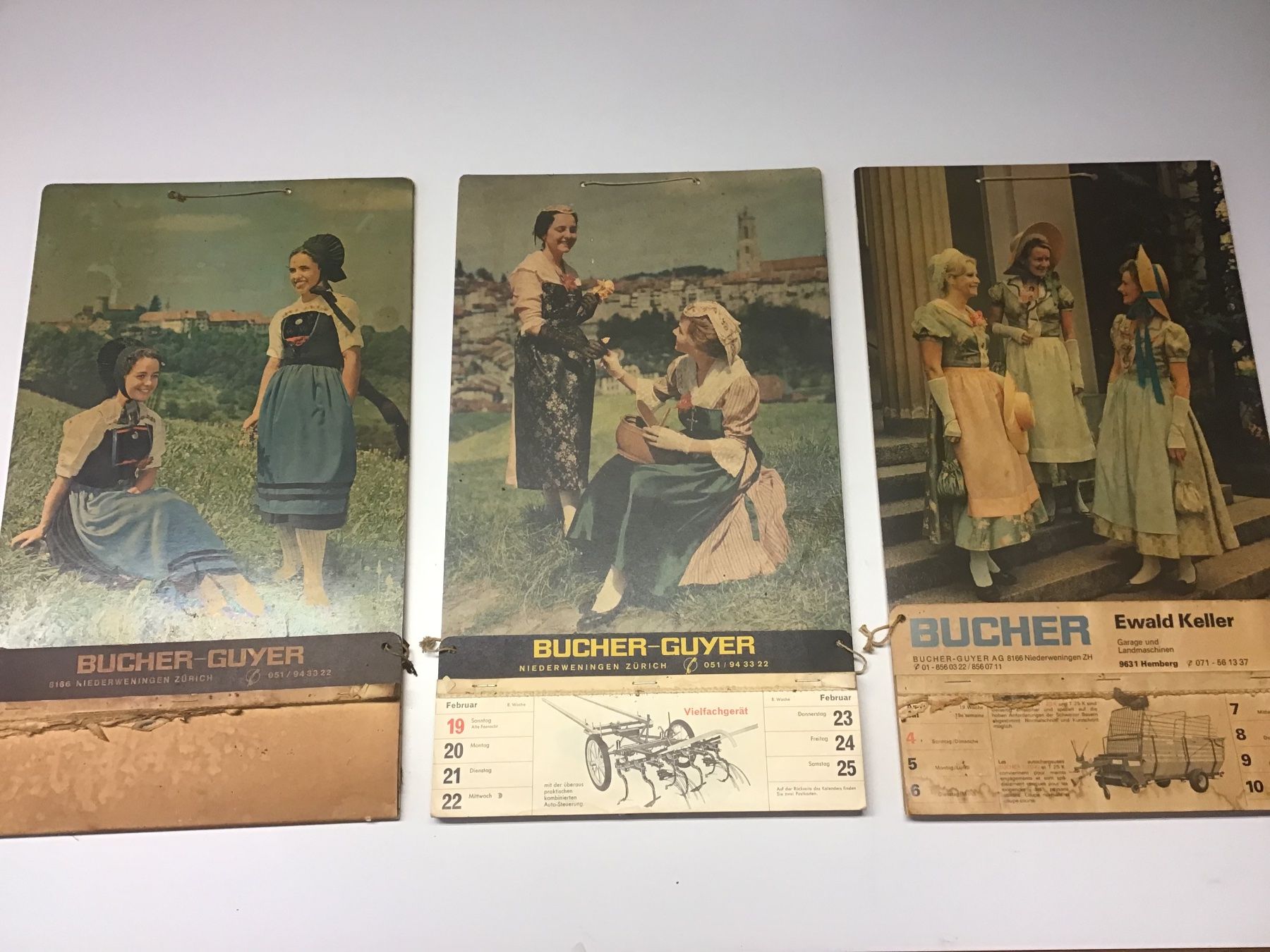 Kalender: Bucher-Guyer Aebi Rapid Kalender Werbung Vintage Traktor – Gebraucht aus Lichtensteig von Babeli