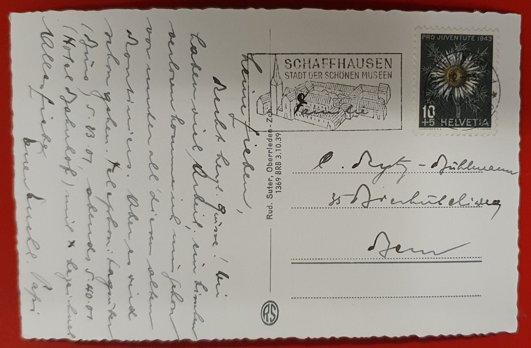 Cartoline postali: Schaffhausen 1944 - Bahnhofplatz – Usato da Kreuzlingen venduto da Rschweiz1 1