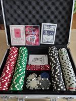 Poker Koffer mit Chips und Karten guter Zustand