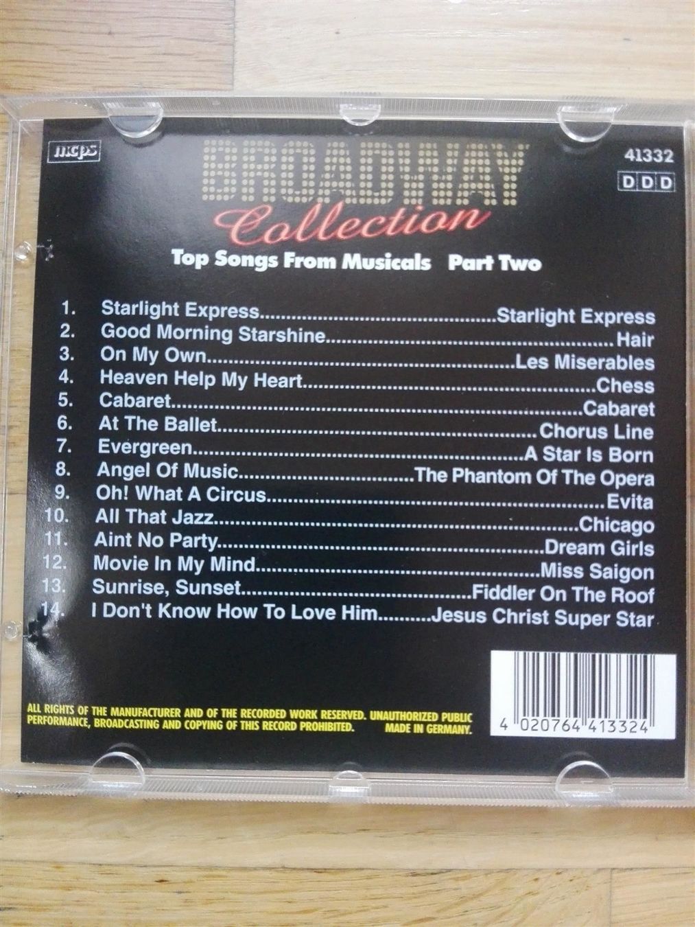 CD: Broadway Collections  (Part 1-3) – Usato da St.Gallen venduto da elk2022 4