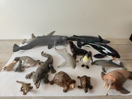 Schleich Meerestiere Set Sammlung Hai Wal Delfin Orka
