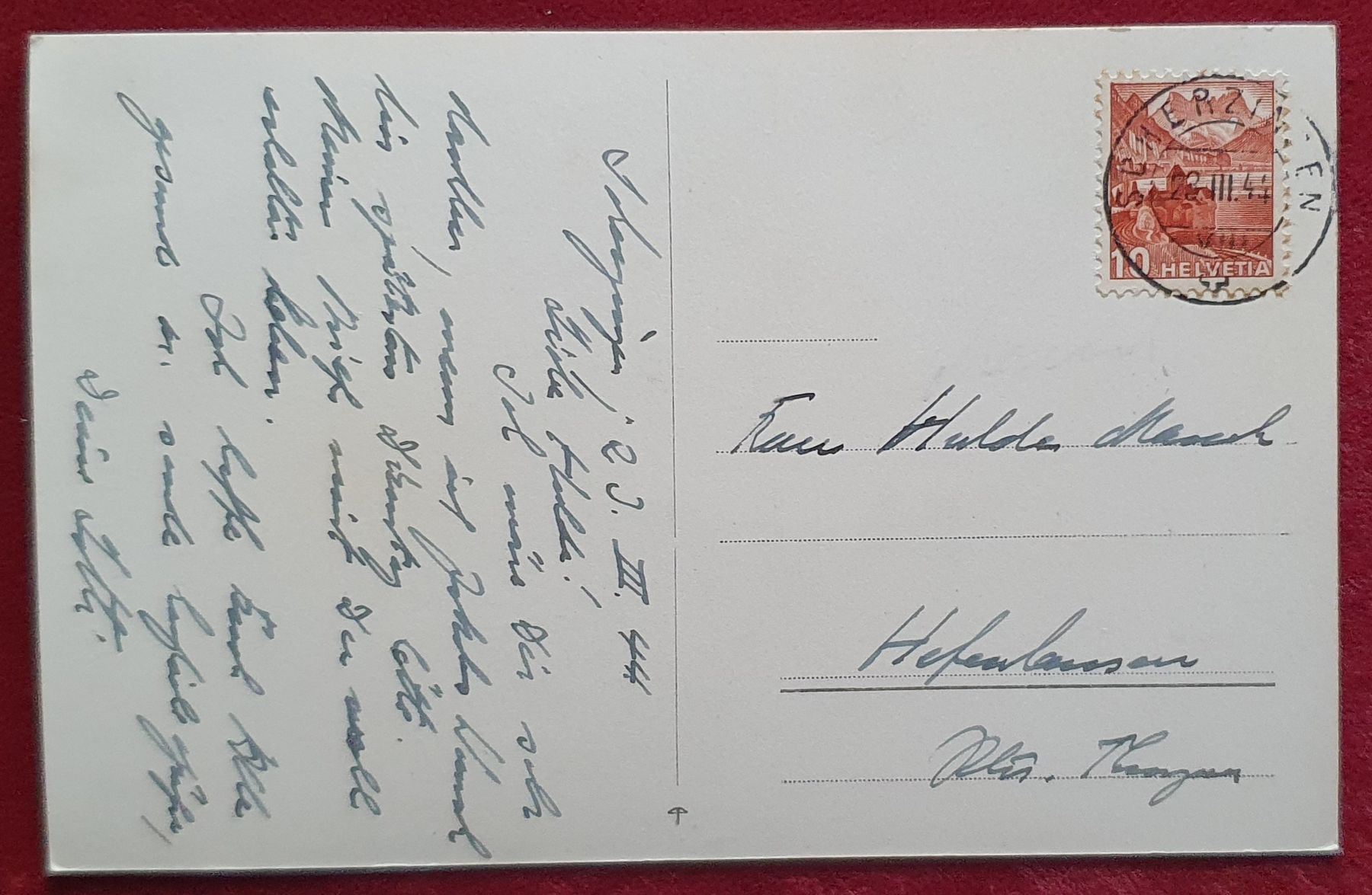 Cartoline postali: Scherzingen 1944 - Wohnhaus, Wo ? – Usato da Kreuzlingen venduto da Rschweiz1 1