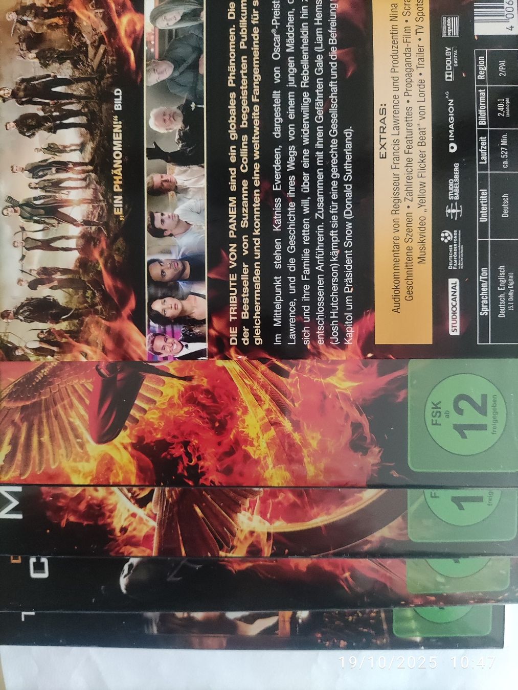 Tutti i DVDs: Die Tribute von Panem Gesamtedition – Usato da Basel venduto da Alacant 3