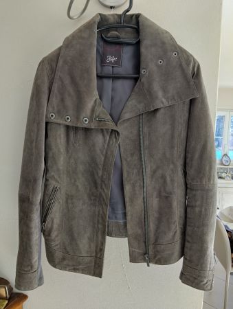 Veste en daim couleur taupe Jsfn, taille XS