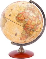 Exerz 30cm Antiker Globus Mit Holzfuß Englische Karte Für Ki