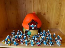 Schtroumpf avec leur maison