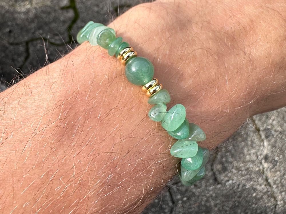 Armband Grüner Seraphinit Kristall - 10 Mm Perlen Stretch, Damen Herren, AAAA Qualität
