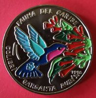 KUBA Cuba - 1 Peso 1996 Farbmünze Kolibri
