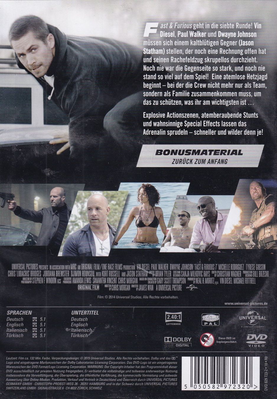 Tutti i DVDs: DVD ab Fr. 1.-- Fast & Furious 7 – Usato da Lausen venduto da Mondeo10628 1