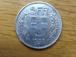 5 Franken Silber 1935