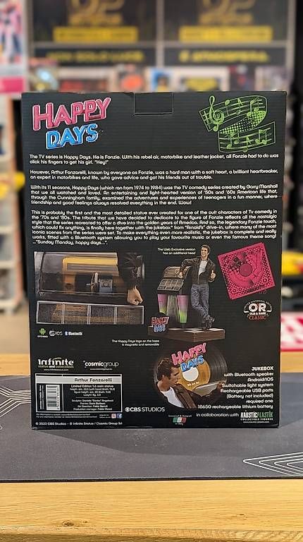 Statuette: Happy Days "Fonzie"  Statua 1/6 con Jukebox Bluetooth – Usato da S. Antonino venduto da UPSTORE 1