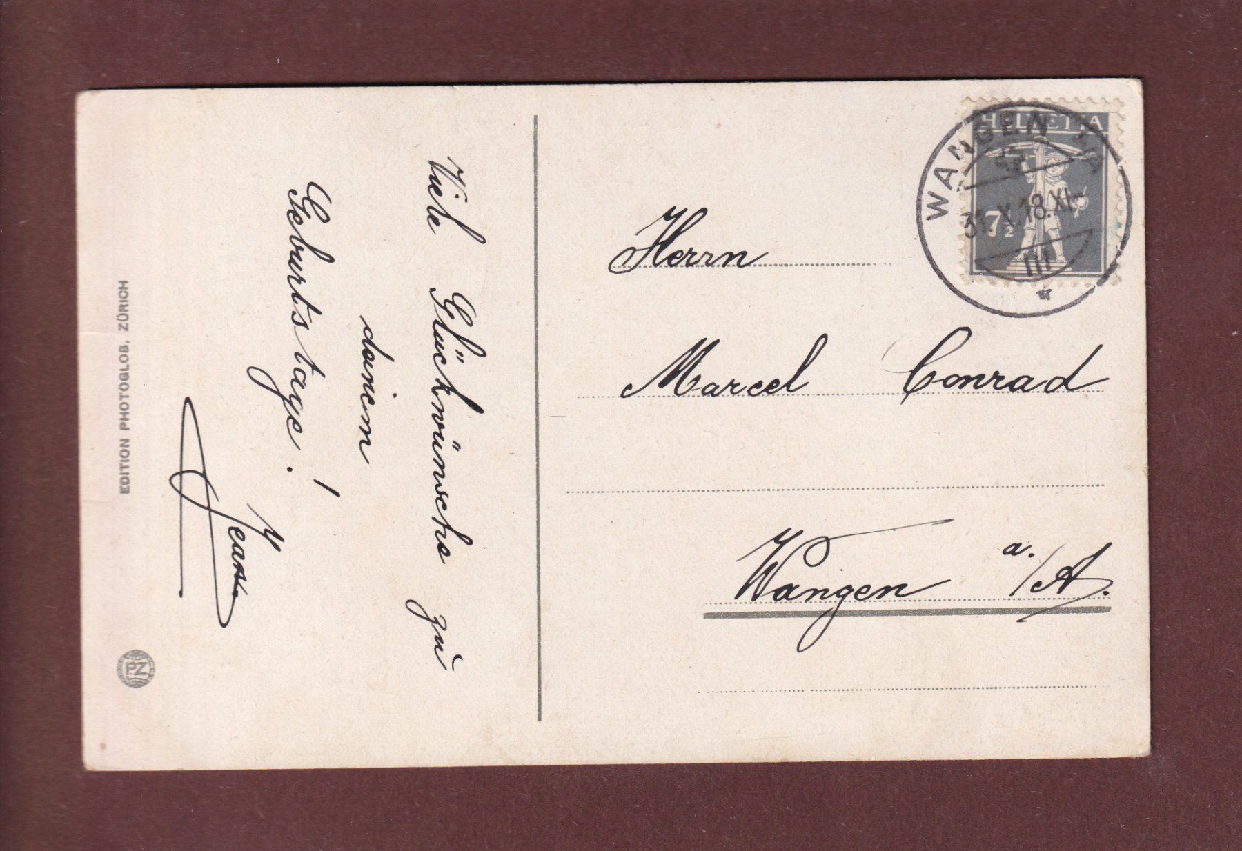 Cartoline postali: SOLOTHURN - Inneres St. Ursuskirche - 1918 – Usato da Pully venduto da nicecards 1