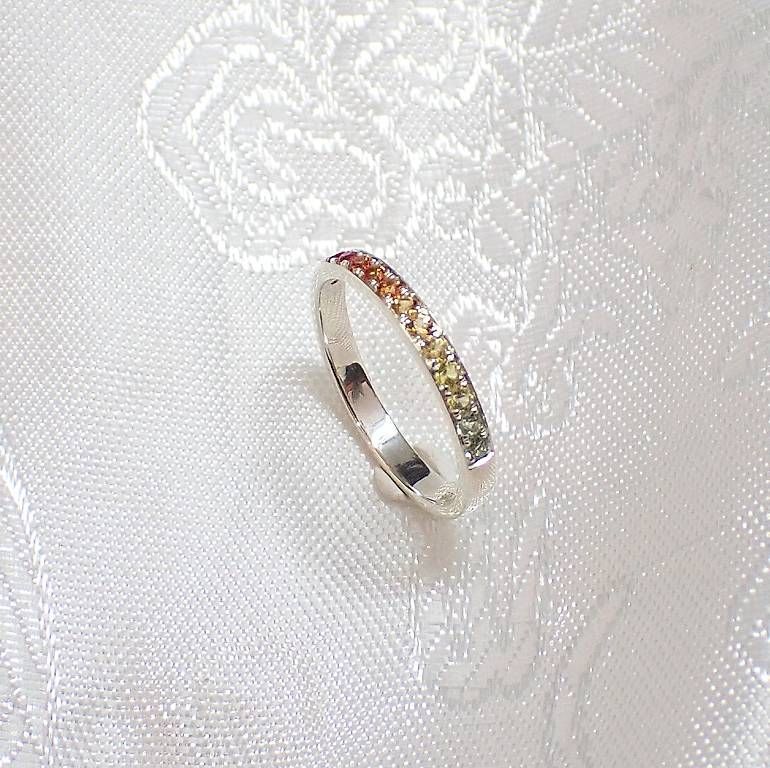 Ringe: Alliance Ring mit Saphir Multicolor, inkl. Grössen anpassung – Neu und originalverpackt aus Zürich von GOS08 3