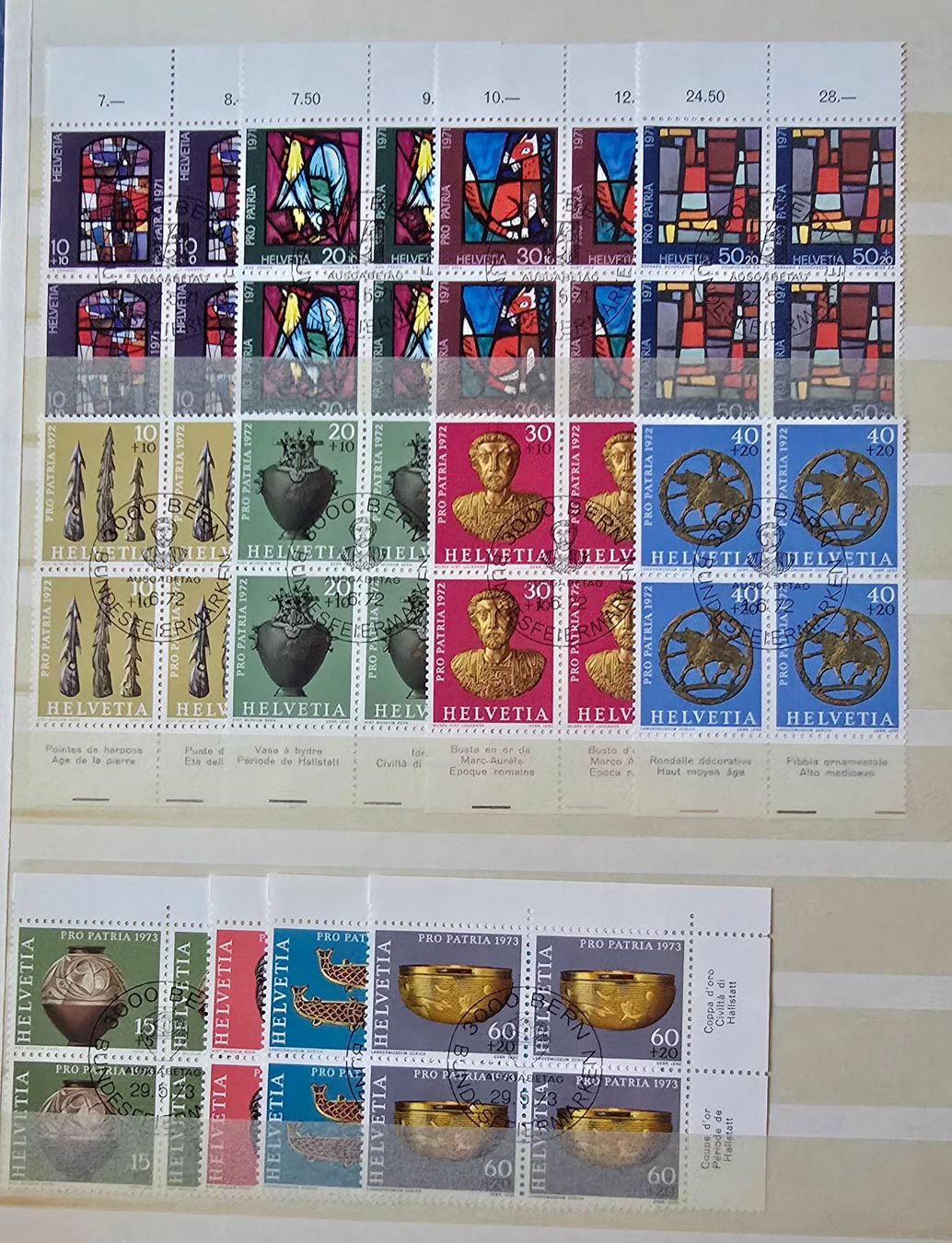 Tutti i francobolli: Pro Patria Viererblocks ET Originalgummi – Usato da Duebendorf venduto da Dguguseli 1