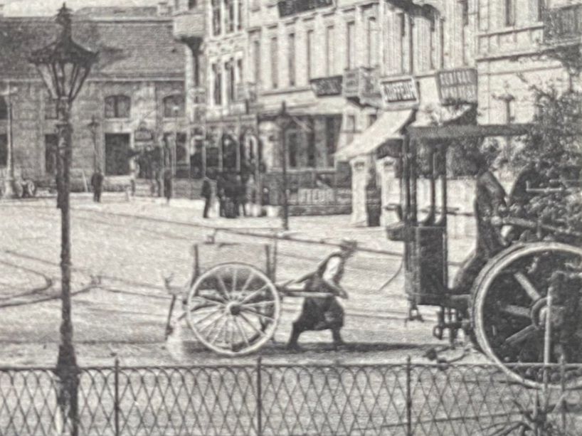 Ansichtskarten: BASEL Centralbahnplatz SPEZIELLE ARBEITSGERÄTE RECHTS! 1908 – Gebraucht aus Wald ZH von TLILEF 1