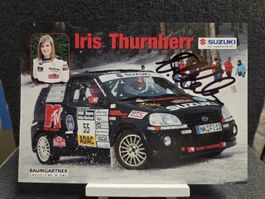 Original Signiert vom Iris Thurnherr Schweizer Rennfahrerin 