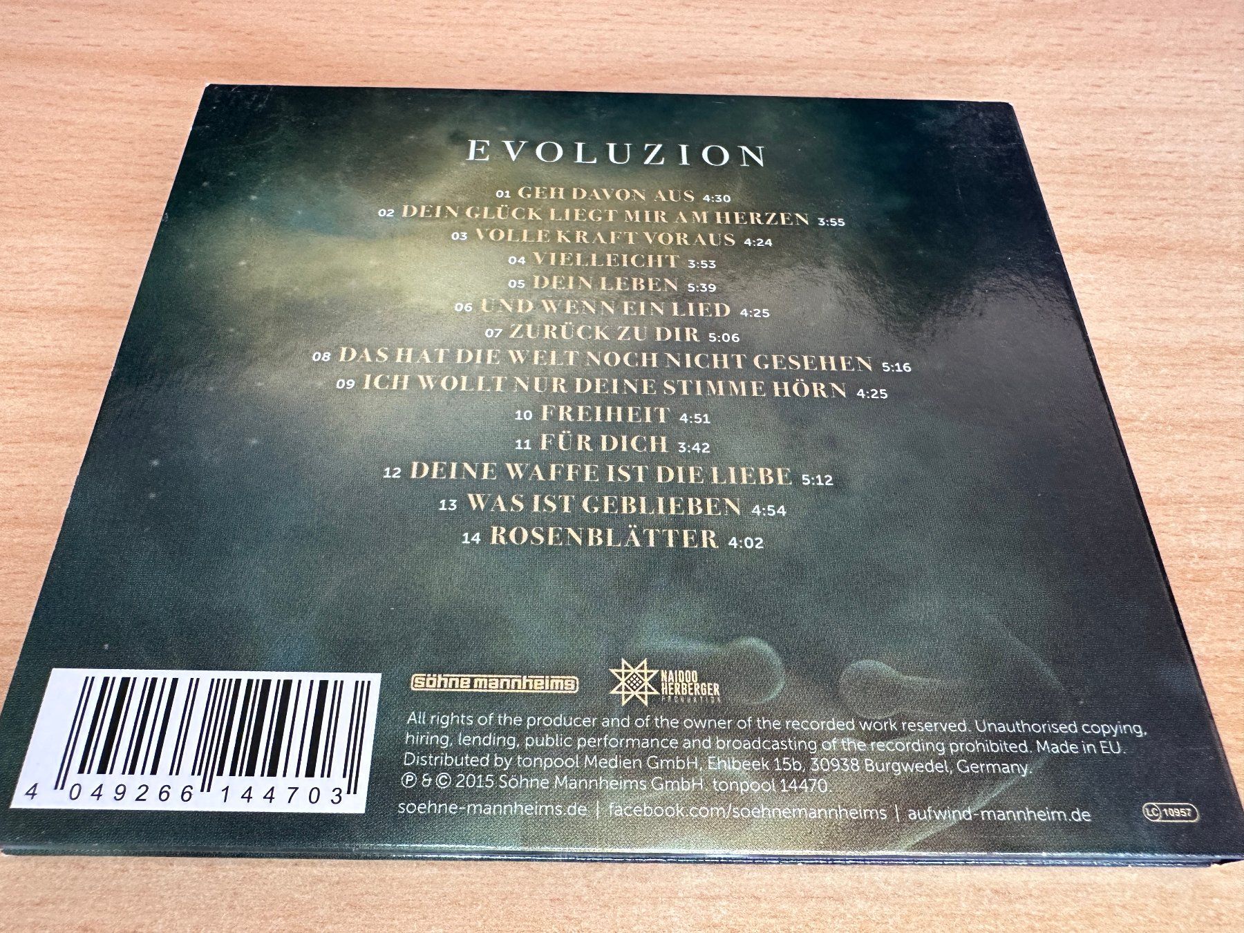 CD: Söhne Mannheims – Evoluzion – Usato da Rikon im Tösstal venduto da Alpenmutz 1