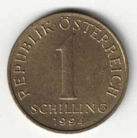 1 Schilling Münze - Edelweiss - Österreich 1994