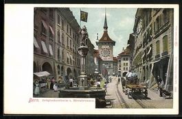 Bern, Zeitglockenturm und Bärenbrunnen