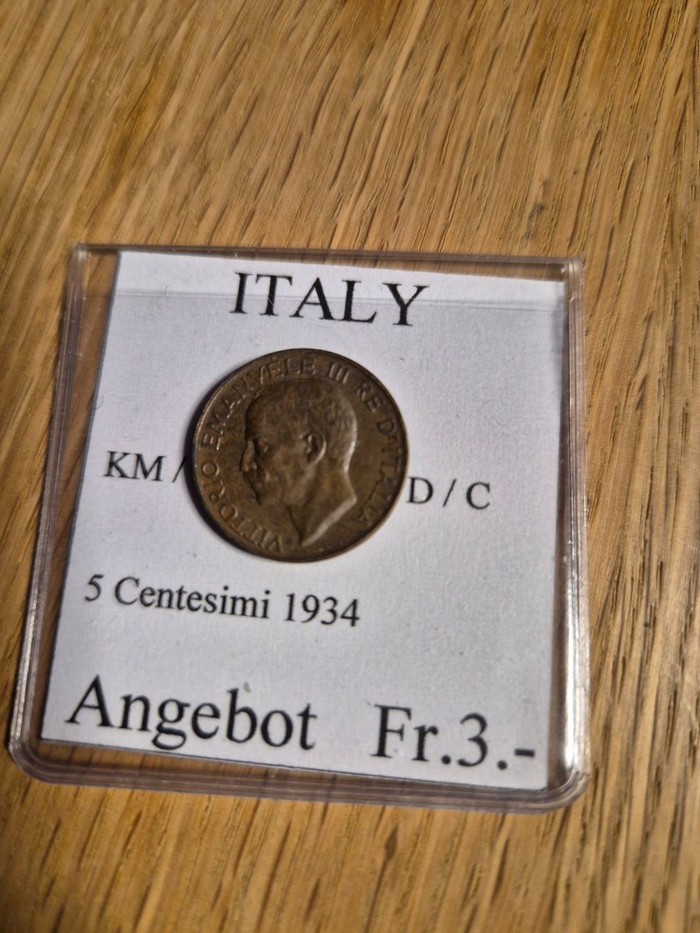 Tutti le monete: Italien - 5 Centesimi 1934 - ab Fr. 1.--! – Usato da Mels venduto da Goldenfalcon 1