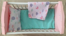 Puppen-Bett mit Puppen-Kissen