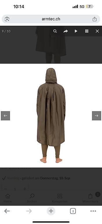 Uniformen: Schweizer Armee Regenschutz-Poncho 18 – Neu und originalverpackt aus Rhäzüns von lan_6zm9
