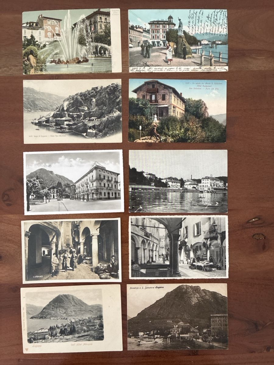 Ansichtskarten: 20 Ansichtskarten Schweiz von Lugano TI – Gebraucht aus Oftringen von Cla.vD.74