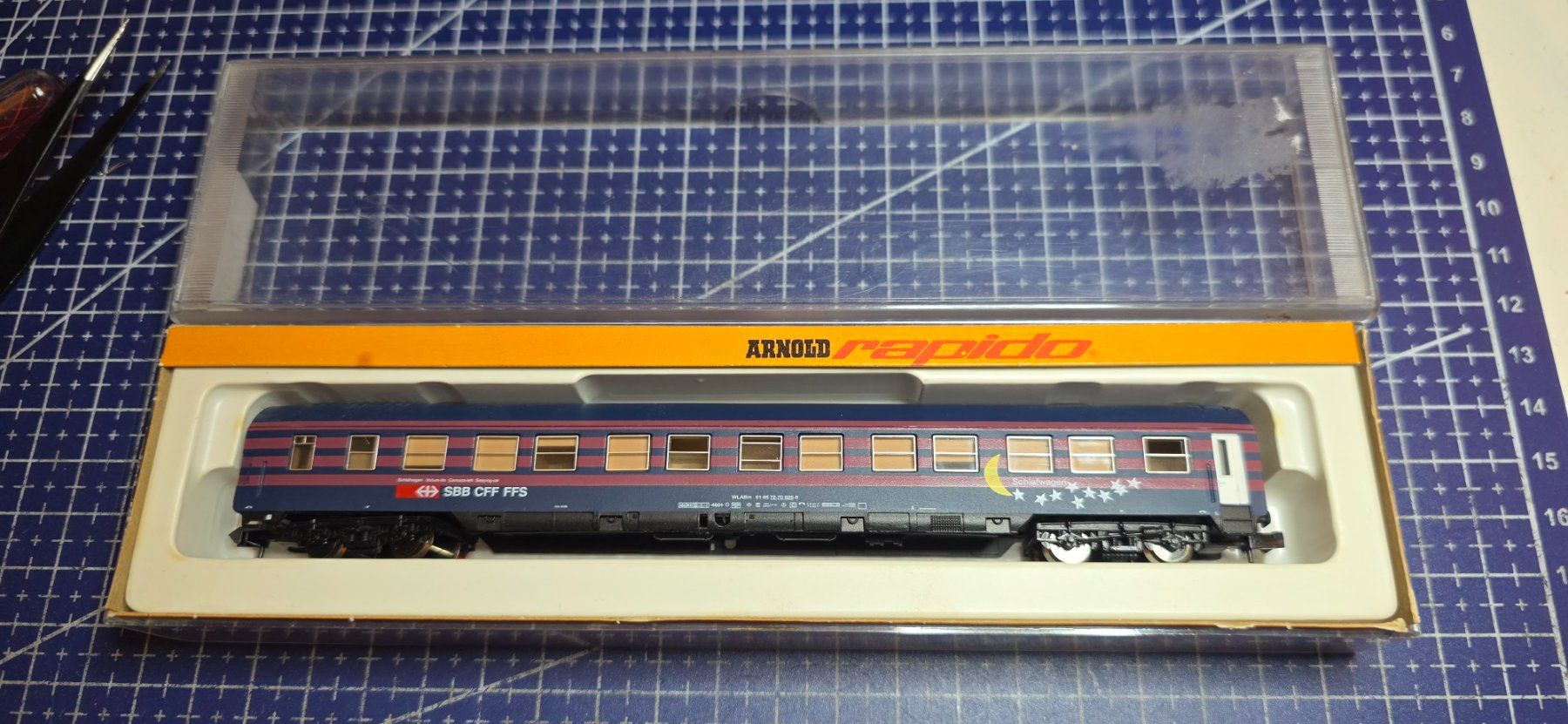 Arnold Modellini di ferrovie: ARNOLD Schlafwagen SBB Spur N – Usato da Hochfelden venduto da Danizh0