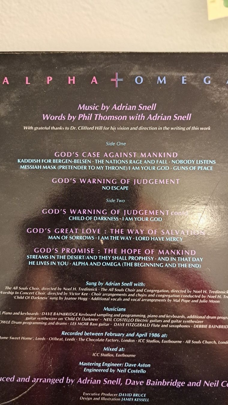 Dischi in vinile: LP Adrian Snell Alpha + Omega – Usato da Ettingen venduto da Maranathatalitha 2