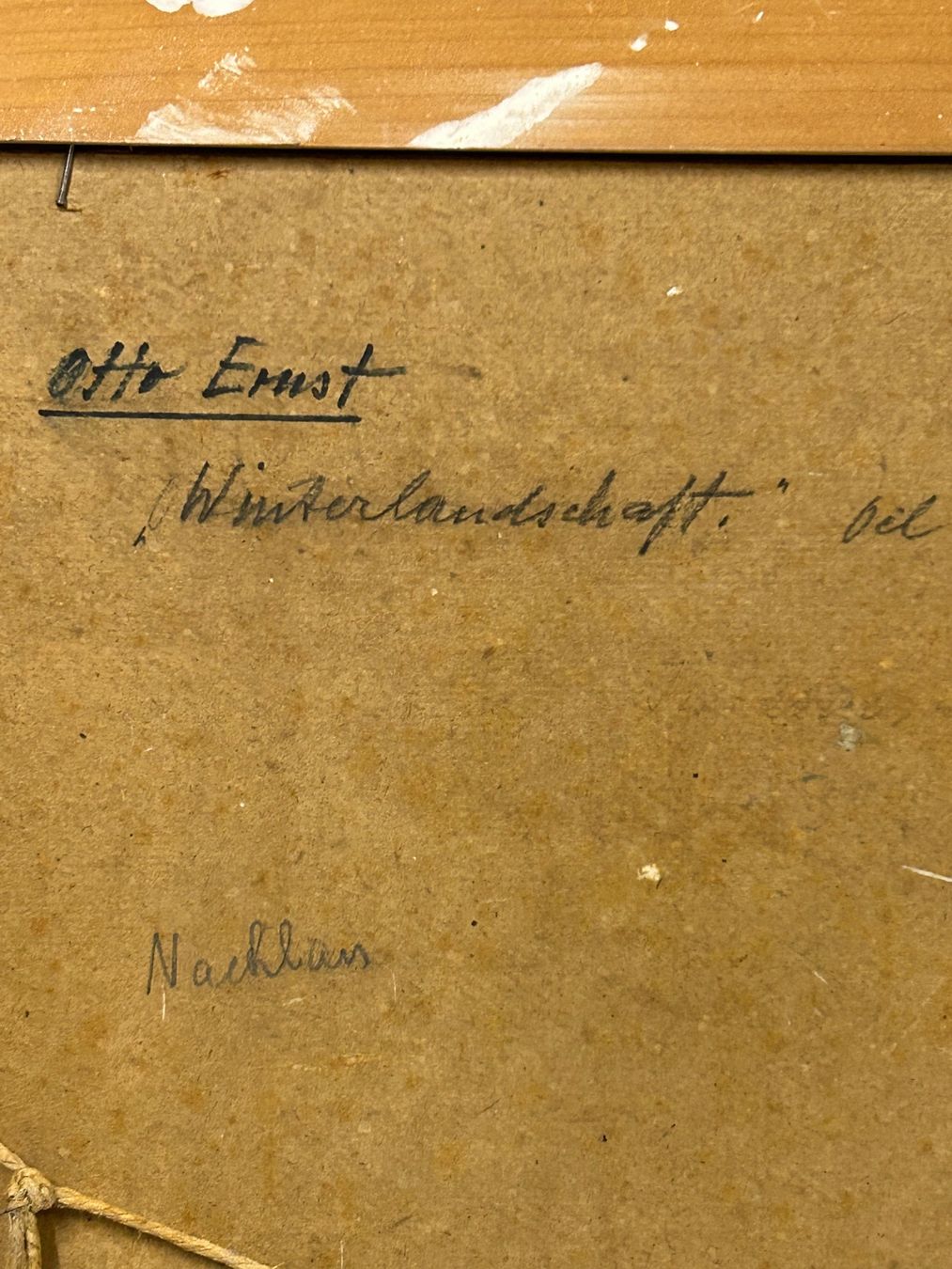 Dipinti: Altes Gemälde von Otto Ernst Winterlandschaft 1961 – Usato da rotkreuz venduto da baudisch 8