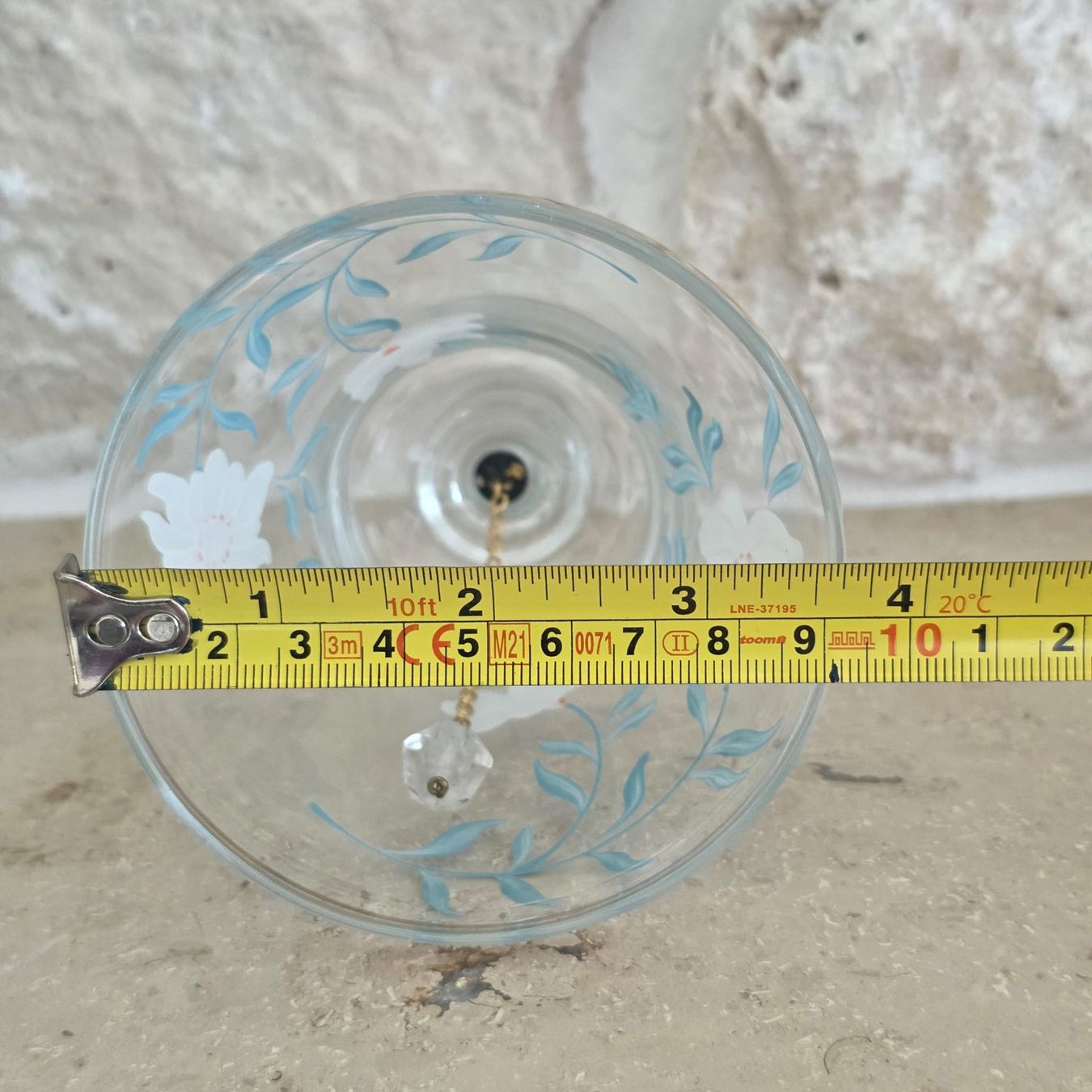 Tutte le decorazioni: Glasglocke mit Blumenmuster und Goldrand – Usato da Rheinsulz venduto da Dred 3