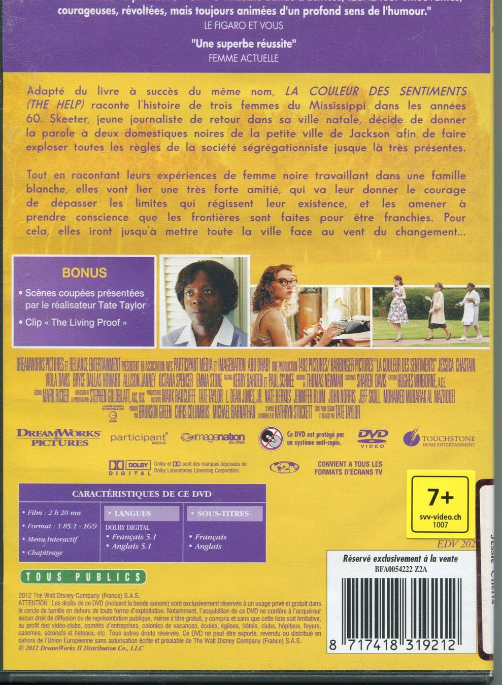 Tutti i DVDs: La Couleur des Sentiments   -  DVD – Usato da Les Avants venduto da soyouz63 1