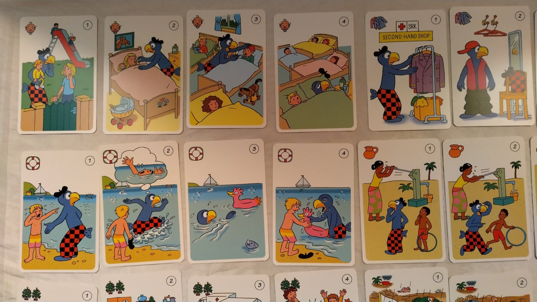 Giochi: Globi beim roten Kreuz - Quartett - schwarzer Peter - Memory – Usato da Bellach venduto da JingleJerry 4