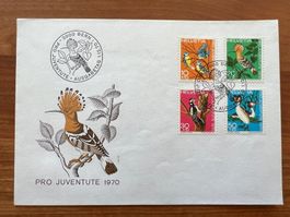 Pro Juventute Satz FDC 1970 Vögel  gest. (E1556)