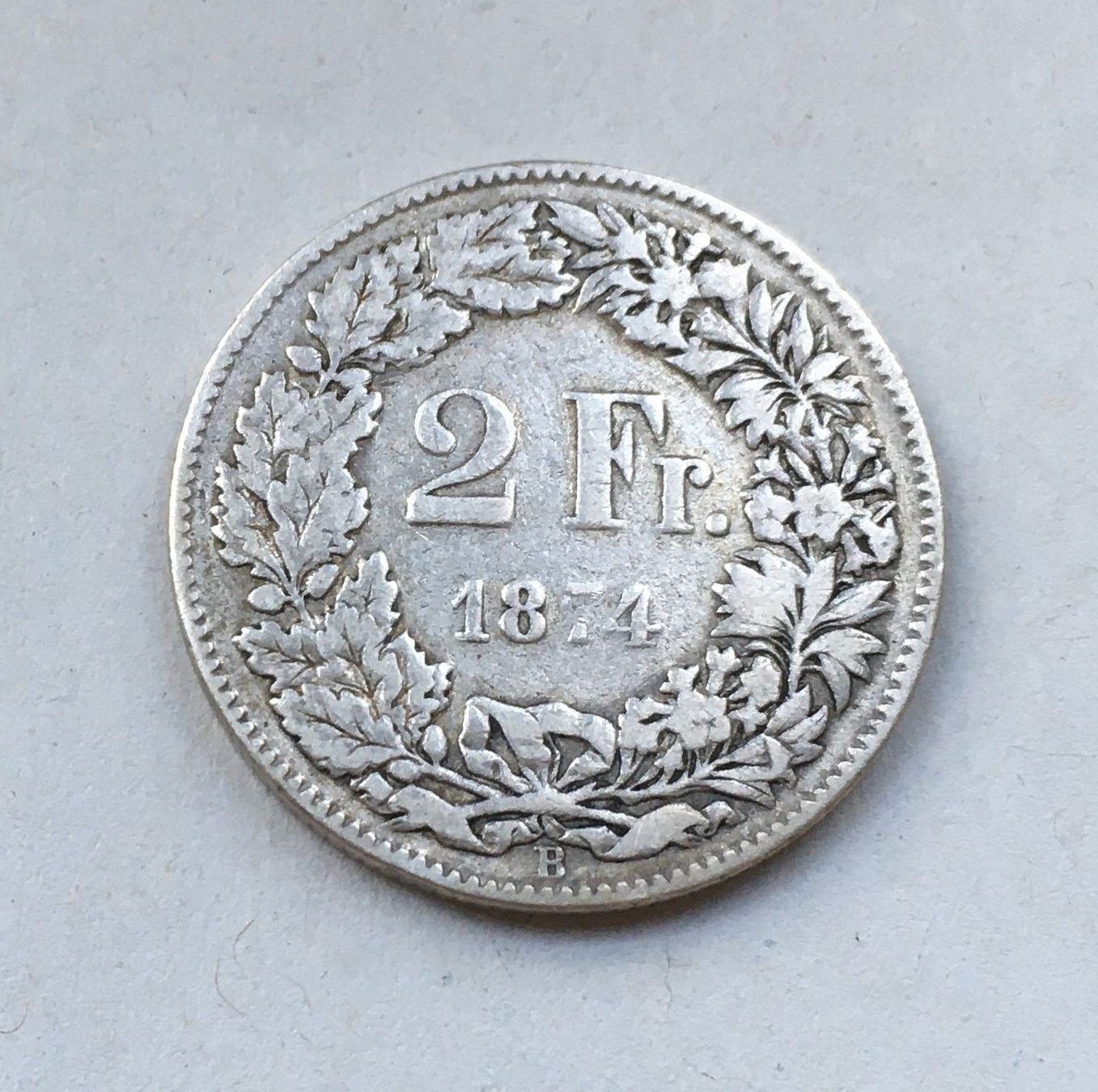Tutti le monete: 1874 2 Franken Silber – Usato da Kirchberg SG venduto da Helveticus00