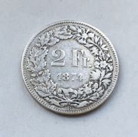 1874 2 Franken Silber
