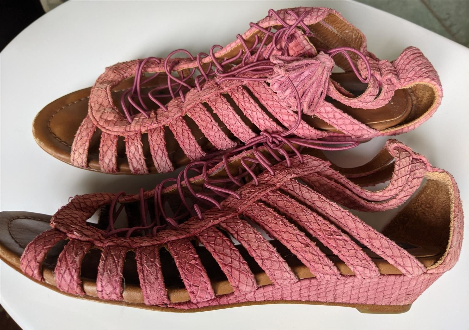 Zara Scarpe da donna: ZARA : Sandales en cuir rose façon python 40 – Nuovo (secondo la descrizione) da Petit-Lancy venduto da lilycerise 2