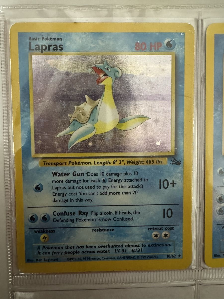 Pokémon Sammelbilder & Trading cards: Pokemon Card Lapras, 10/62, Base Set  – Gebraucht aus Aarau Rohr von mic_d6nr
