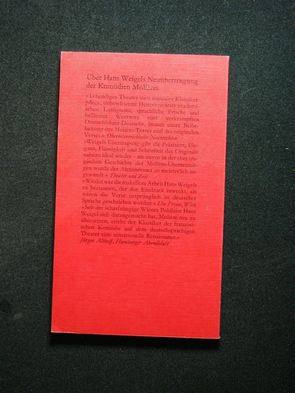 Libri: Molière Der Herr aus der Provinz – Usato da Reitnau venduto da Zaomir 1