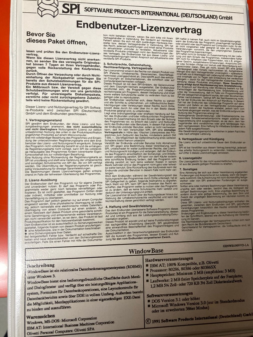 Applications: Software SPI WindowBase & Access SQL, DOS/Windows – D'occasion à Wetzikon ZH par Herbi_58 1
