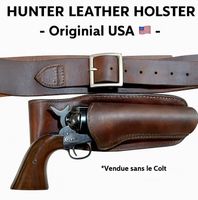Original, Hunter Leather, USA, Holster, Belt et Rare.