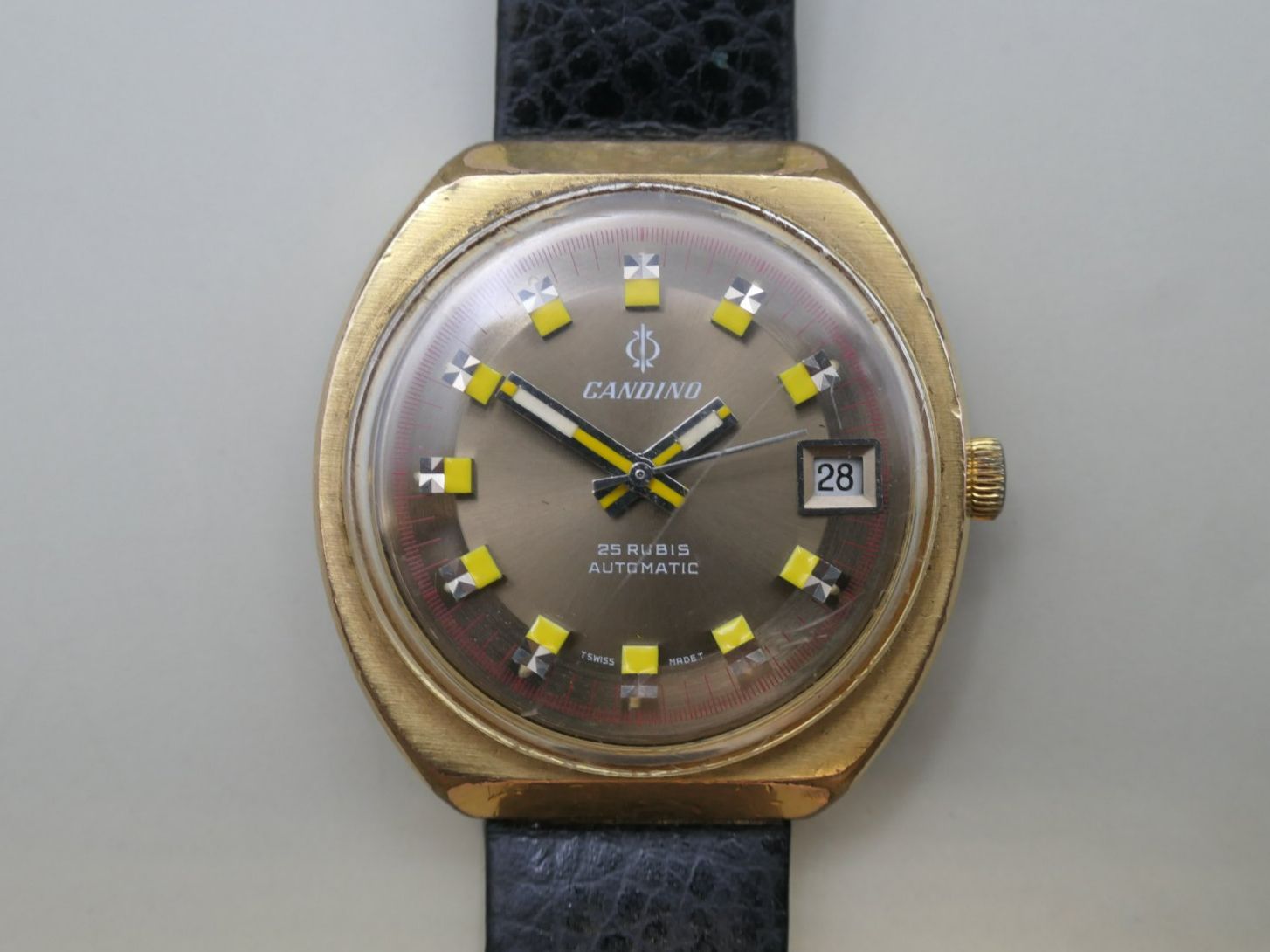 Candino Orologi: Candino 25 Rubis Automatic Vintage Herrenuhr Datum – Usato da Thun venduto da CHRONOTIKA