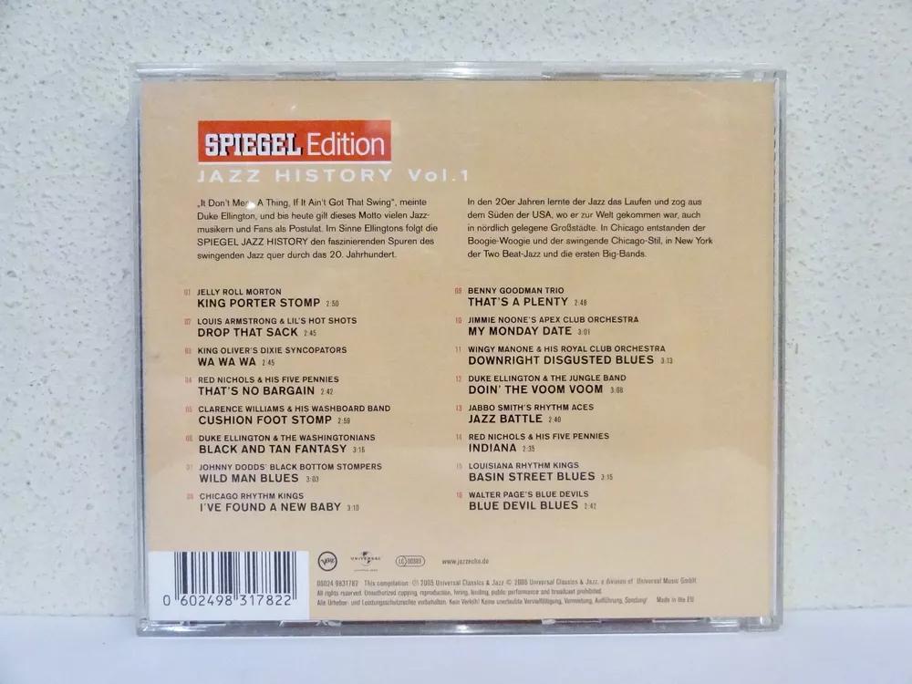 CD JAZZ HISTORY VOL.1 - THE ROARING TWENTIES (Gebraucht) in Kerzers für ...