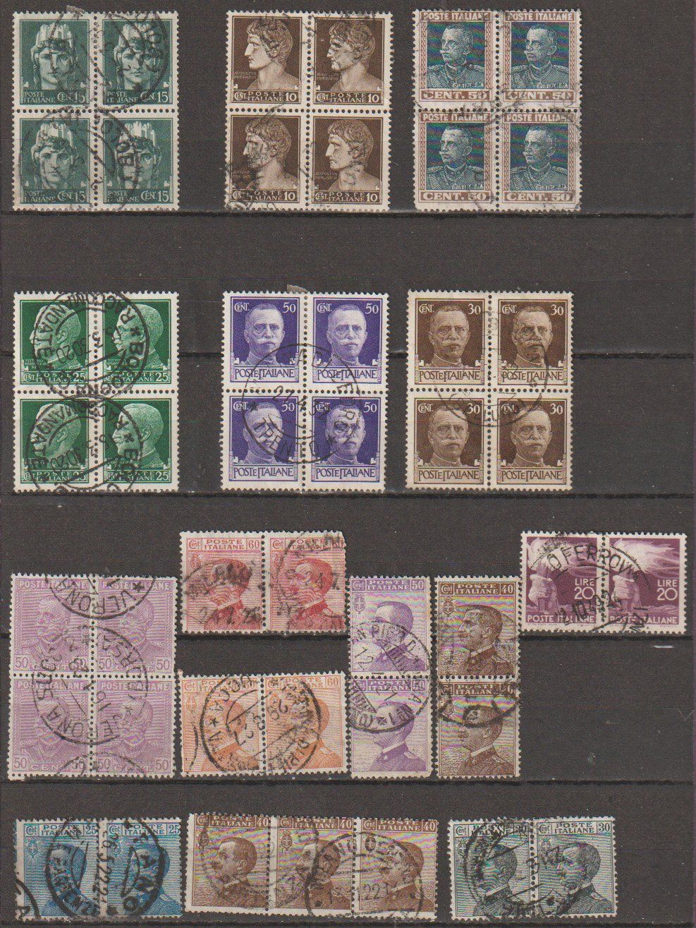 Tutti i francobolli: Italie Lots timbres – Usato da Crans-Montana venduto da kira56