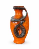 XL Walther Gerhards Fat Lava Vase 70er WGP orange