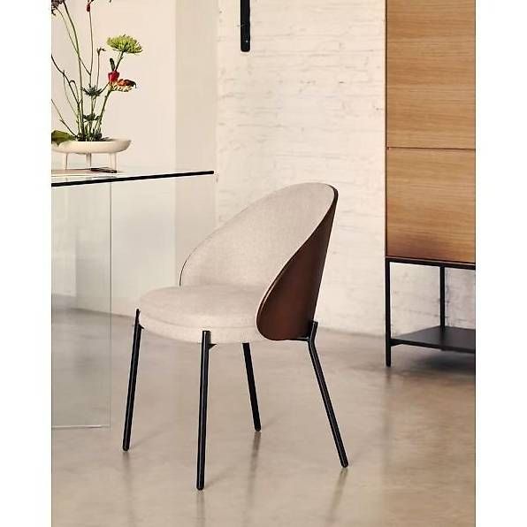 Kave Home Chaises: Kave Home Eamy Stuhl aus hellbrauner Chenille – Neuf (Voir description) à Zollikofen par uniqueroom 1